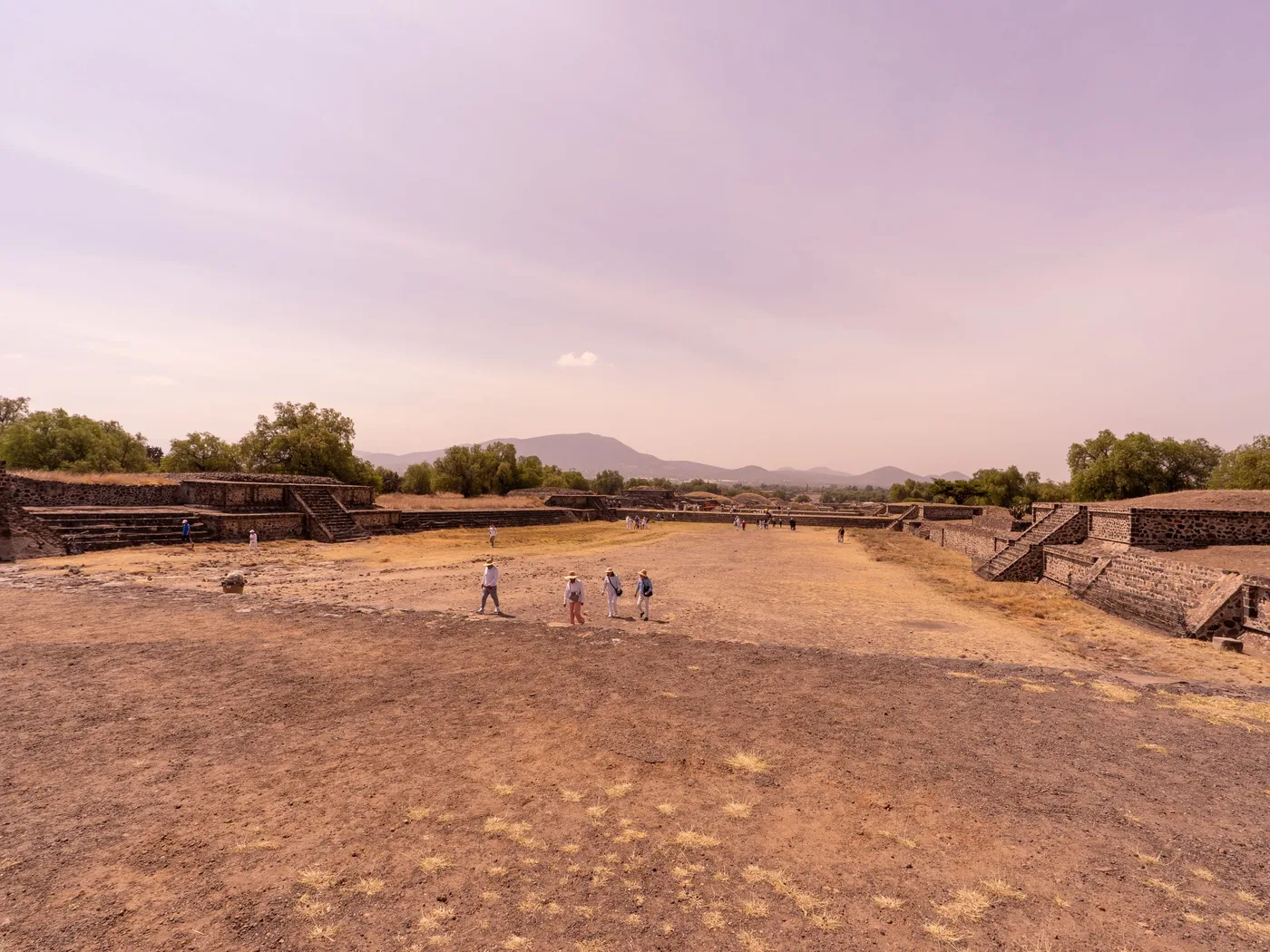 The Pyramid of the Sun and the Avenue of the Dead at Teotihuacán